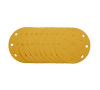 Draper Gold Sanding Discs With Hook & Loop, 150mm, 240 Grit, 15 Dust Extraction Holes (Pack Of 10) 08476