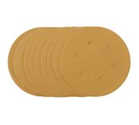Draper Gold Sanding Discs with Hook & Loop, 150mm, 240 Grit (Pack of 10)