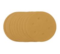 Draper Gold Sanding Discs With Hook & Loop, 150mm, 240 Grit (Pack Of 10) 64257