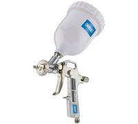 Draper Gravity Feed Air Spray Gun | 500ml Spray Paint Gun Air Compressor | Adjustable Air Flow | 92971, Silver