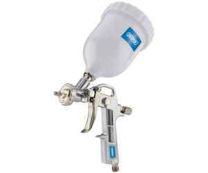 Draper Gravity Feed Air Spray Gun | 500ml Spray Paint Gun Air Compressor | Adjustable Air Flow | 92971, Silver
