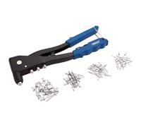 Draper Hand Riveter Kit for Aluminium Rivets 1 x Case 100 Mixed Rivets 27843