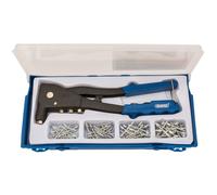 Draper Hand Riveter Kit For Aluminium Rivets Carbon Steel Moving Handle & Case