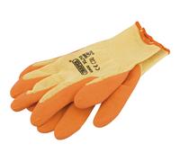 Draper Heavy Duty Latex Coated Work Gloves, Extra Large, Orange