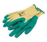Draper 82603 Heavy Duty Latex Coated Work Gloves Large Green per pair