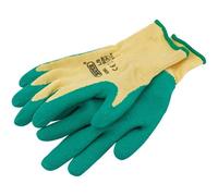 Draper 82603 Heavy Duty Latex Coated Work Gloves Large Green per pair