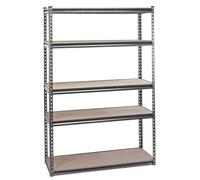 Draper Heavy-Duty Steel Shelving Unit, 5 Shelves, L1220 X W610 X H1830mm 52958