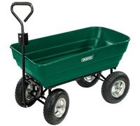 Draper Heavy Duty Tipping Cart 120L Steel Frame Chassis Pneumatic Wheels 52628
