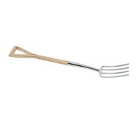 Draper Heritage Polished Stainless Steel Border Fork With Solid Ash Handle