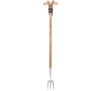 Draper Heritage Polished Stainless Steel Fork With Solid Ash Long Handle