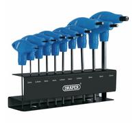 DRAPER HEX KEY SET 10PC METRIC 2-10MM T HANDLE ALLEN KEY ALLAN WRENCH BAR 33869