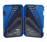 Draper HEX KEY SET & CASE 30 PC 33894 Metric/Imperial Combined Long Pattern