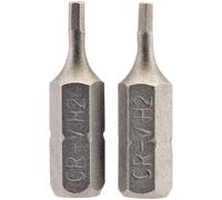Draper Hex Screwdriver Bit Hex 2mm 25mm Pack of 2