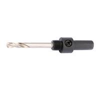 Draper Hex. Shank Holesaw Arbor with HSS Pilot Drill for 14 - 30mm Holesaws, 7/16" Thread