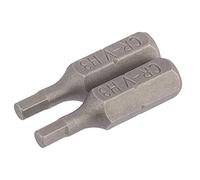 Draper 63962 Hexagonal Insert Bit 3Mm 1/4in Hex 25Mm Long (Pack Of 2) per pack