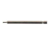 Draper Hexagonal Screwdriver Insert Bit 2.5mm 1/4" Hex 100mm Long 1 Pieces Grey