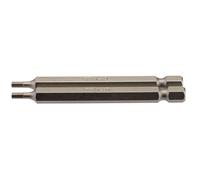 Draper Hexagonal Screwdriver Insert Bit 2.5mm 1/4" Hex 75mm Long 2 Pieces Grey