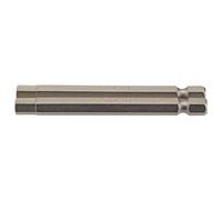 Draper Hexagonal Screwdriver Insert Bit 6mm 1/4" Hex 75mm Long 2 Pieces Grey