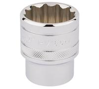 Draper HI-TORQ 1/2"D 1.1/16 12 Point Chrome Socket Standard Length 33726