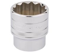 Draper HI-TORQ 1/2"D 1.1/4" 12 Point Chrome Socket Standard Length 33729