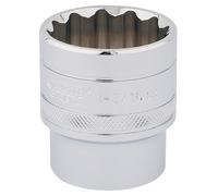 Draper HI-TORQ 1/2"D 1.3/16 12 Point Chrome Socket Standard Length 33728