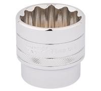 Draper HI-TORQ 1/2"D 36mm 12 Point Chrome Socket Standard Length 33594