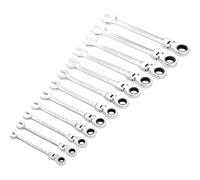 Draper Tools Hi-Torq Metric Flexible Head Ratchet Combination Spanner Set (12 Piece)