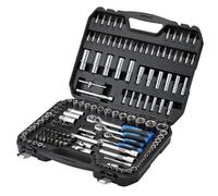 Draper Hi-Torq 188 Piece Metric Socket And Bit Set 1/4 3/8 1/2 Sq Dr With Ratchets Extensions Spark Plug Sockets And Storage Case