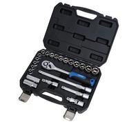 Draper Hi-Torq 23Pc Metric Socket Set 1/2" Drive Chrome Vanadium Ratchet Case