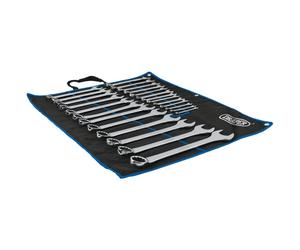 Draper HI-TORQ? 25 Piece Spanner Set | Metric Combination Hand Tools Kit | 6-32mm Precision Tool |Tetron Storage Pouch|Jaw Offset at 15? | 97918