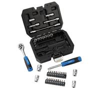 Draper Hi-Torq 40Pc Metric Socket & Bit Set 1/4" Drive Chrome Vanadium Ratchet Case