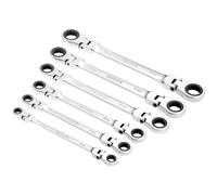 Draper Hi Torq 6 Piece Flexible Head Double Ring Ratchet Spanner Set