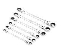 Draper Hi Torq 6 Piece Flexible Head Double Ring Ratchet Spanner Set