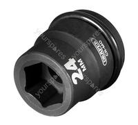 Draper Impact Socket 28694 Expert Hi-Torq 6-Point 3/4" Square Drive 24mm Blue
