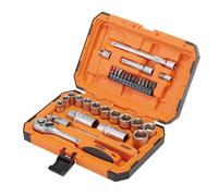 Draper HI-TORQ 6 Point Socket Set 1/4" & 3/8" Quick-Release Ratchet 34 Pieces