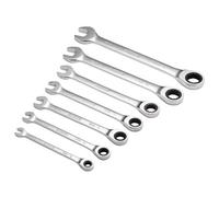 Draper 25397 Hi-Torq Metric Ratcheting Combination Spanner Set, Blue, 7 Pcs