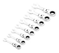 Draper Hi Torq 8 Piece Stubby Flexible Ratchet Combination Spanner Set