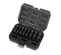 Draper Impact Socket Set Hi Torq 8pc 3/8" Drive Deep Hexagon Metric 6-Point CR-MO Steel