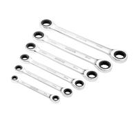 Draper 27741 HI-TORQ Metric Double Ratchet Ring Spanner Set (6 Piece)
