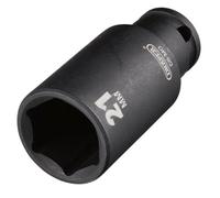 Draper HI-TORQ Metric Deep Impact Socket, 3/8" Sq. Dr., 21mm - 20177-6-Point CR-MO Steel
