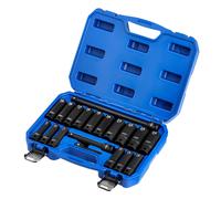 Draper HI-TORQ Metric Deep Impact Socket Set 1/2"D 19 pc 6 Point 10 - 24mm 04577