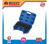 Draper HI-TORQ® Metric Deep Impact Socket Set, 1-2" Sq. Dr. (19 Piece) 04577