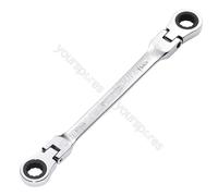 Draper HI-TORQ® Metric Flexible Head Double Ring Ratchet Spanner, 10 x 11mm