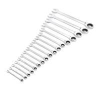 Draper HI-TORQ Metric Ratchet Combination Spanner Set 17 Piece 27691