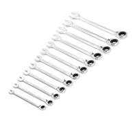 Draper Combination Spanner Set HI-TORQ Metric Reversible Ratchet (12 Piece)