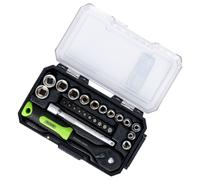 Draper HI-TORQ Metric Socket and Bit Set 1/4"D 25 Piece 6 Point 4 To 13mm 24233