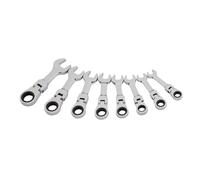 Draper Ratchet Combination Spanner Set Hi Torq 8 Piece Stubby Flexible