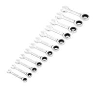 Draper HI-TORQ Metric Stubby Ratchet Combination Spanner Set 12 Piece 27931