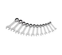 Draper Combination Spanner Set 27931 HI-TORQ Stubby Ratchet Metric 12 Piece