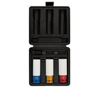 Draper Hi-Torq Wheel Nut Socket Set 3Pc 17 19 21mm 1/2" Drive Alloy Wheel Safe